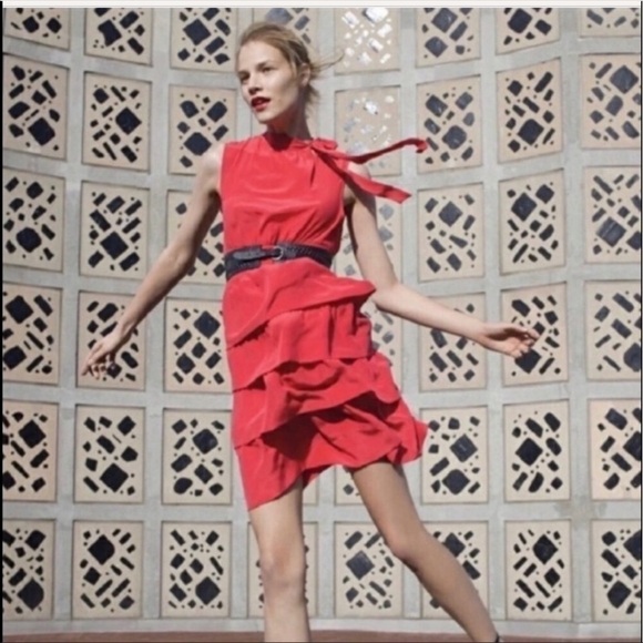 Anthropologie Girls From Savoy Silk Tiered Dress - Picture 1 of 8